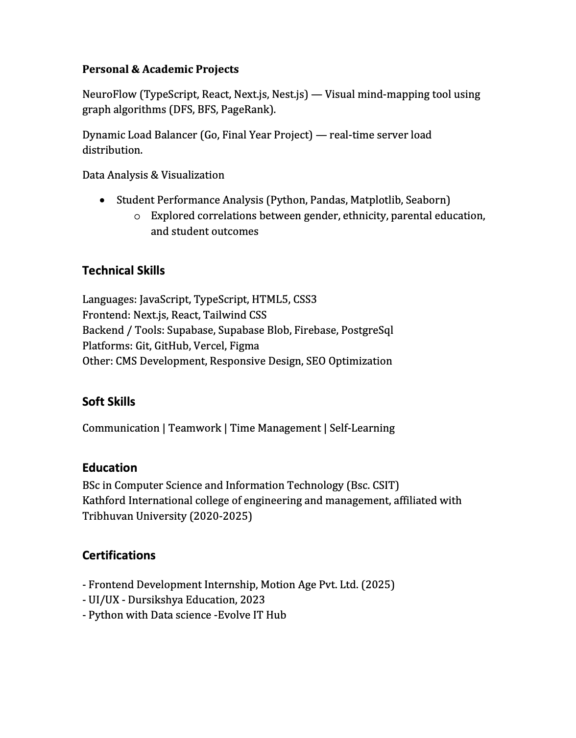 Ashim Koirala CV Page 2